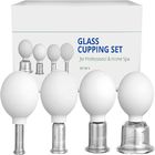 Anti Aging Glass Cupping Therapy Set ซิลิโคนลูกแก้วสูญญากาศ Cupping Jars สำหรับ Cellulite