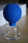 4 ชิ้น/เซ็ตสีฟ้าถ้วยสูญญากาศ Cupping PVC หัวแก้วดูด Body Massage ครอบครัว Meridian การฝังเข็ม