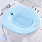 อ่างอาบน้ำ Sitz แบบพับได้ฟรี สุขุมเหนือที่นั่ง Sitz Bath เพื่อรักษาบาดแผลหลังคลอด ริดสีดวงทวาร การดูแลฝีเย็บ
