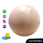 พีวีซีป้องกันการระเบิด ฟิตเนส 45 ซม. 17.7 นิ้ว ลูกบอลโยคะพร้อมปั๊มลม ลูกบอลออกกำลังกาย อุปกรณ์ออกกำลังกาย Yoga Ball