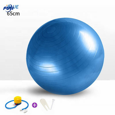 เป็นมิตรกับสิ่งแวดล้อม 65 ซม. 95 ซม. Anti Burst Gym พิลาทิส Pvc Yoga Ball พร้อมฐาน