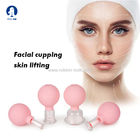 4 ขนาด Facial Cupping Therapy Set แก้ว, ตาใบหน้าสูญญากาศนวด Cellulite Cup - สำหรับ Beauty Body Cup Fascia Massager