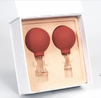 2 Pcs ขนาด rust สีแดงจีน Reusable สูญญากาศ Facial Cupping ชุด Cupping Therapy ถ้วย, ใบหน้า Cupping Kit