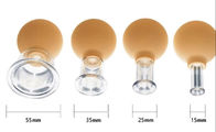 ชุด 4 ถ้วยป้องกันเซลลูไลท์สูญญากาศ Cupping นวดหน้าถ้วยดูดซิลิโคนแก้ว Cupping Set