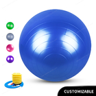 Yoga Ball 2021 อัพเกรดการออกกำลังกาย ฟิตเนส Core Stability Balance Strength ความจุ 600 lbs Anti-Burst Heavy Duty Prenatal