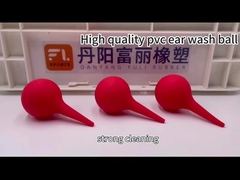 เส้นผ่านศูนย์กลาง 42 มม. 25 มล. เข็มฉีดยาทำความสะอาดหูยางตรงกลางสำหรับเด็ก